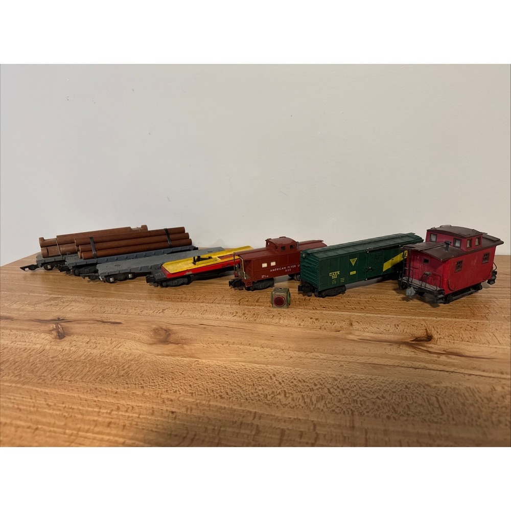 Lot Of Vintage American Flyer Lines Train Cars Scale 930 922 915 42597 Caboose
